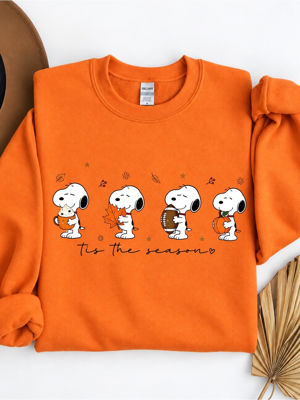 Gildan Orange Halloween Cartoon Friends Sweatshirt, Cozy Spooky Season Shirt